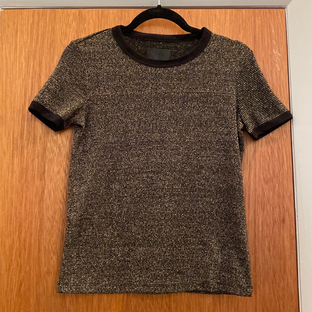 RtA Metallic Ringer Tee